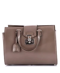 Pre-Owned Gucci Medium Lady Lock Tote Leather
