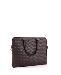 Pre-Owned Bottega Veneta Large Top Zip Briefcase Intrecciato Nappa