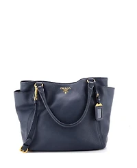 Pre-Owned Prada Large Side Pocket Convertible Tote Vitello Daino