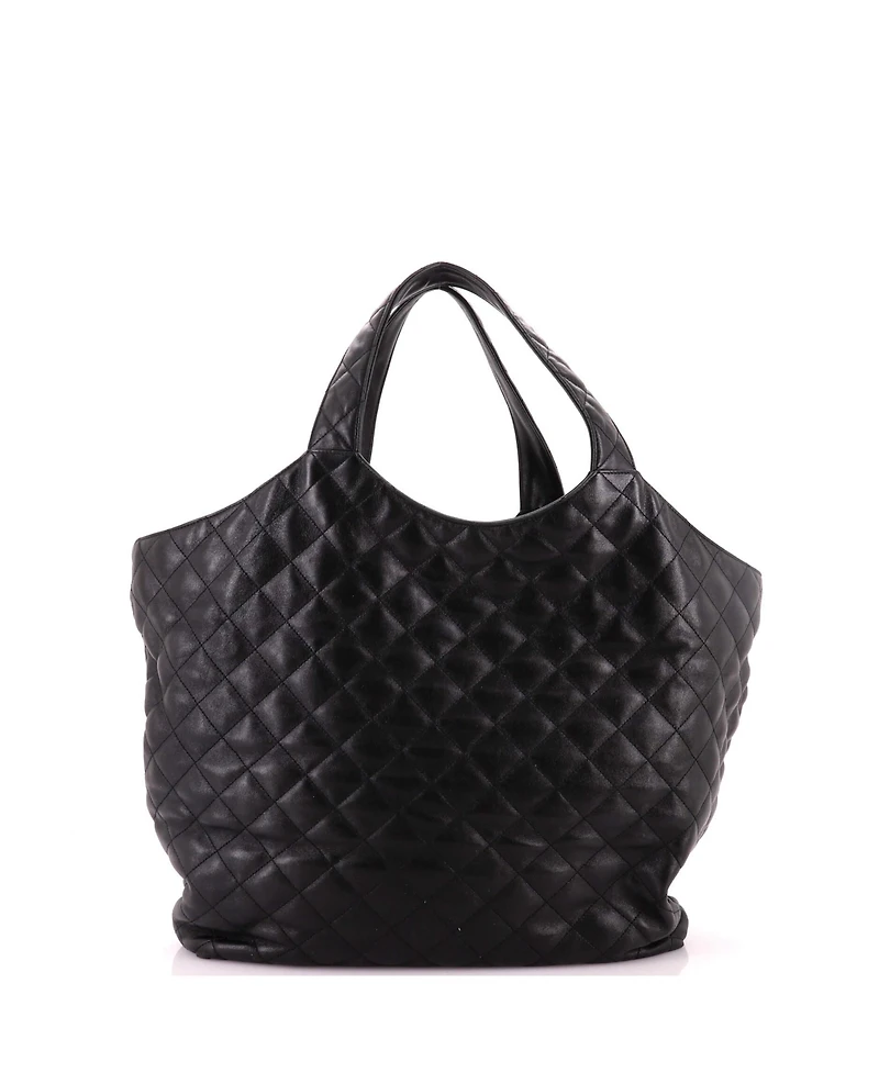 Pre-Owned Saint Laurent Maxi Icare Shopping Tote Quilted Leather