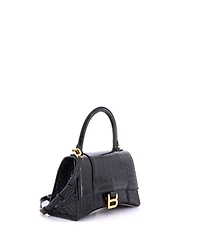 Pre-Owned Balenciaga Hourglass Top Handle Bag Embossed Leather