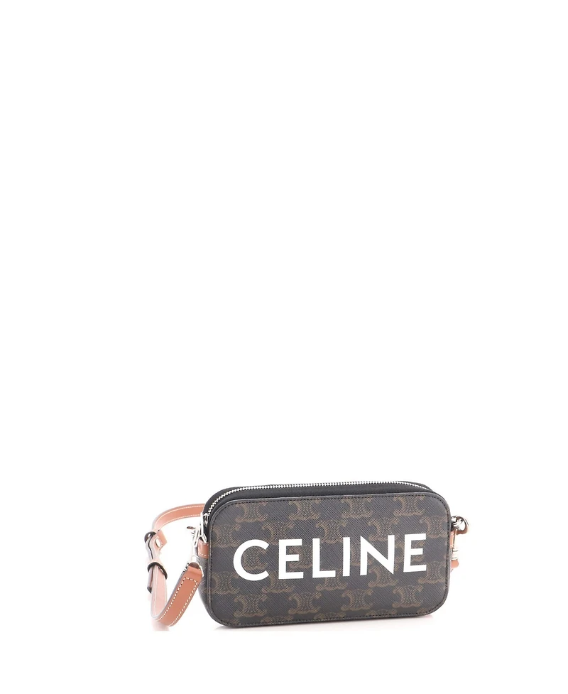Pre-Owned Celine Horizontal Pouch Crossbody Bag Logo Triomphe Coated Canvas