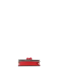 Pre-Owned Gucci Mini Cherries Wallet on Chain Gg Coated Canvas