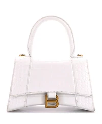 Pre-Owned Balenciaga Small Hourglass Top Handle Bag Embossed Leather