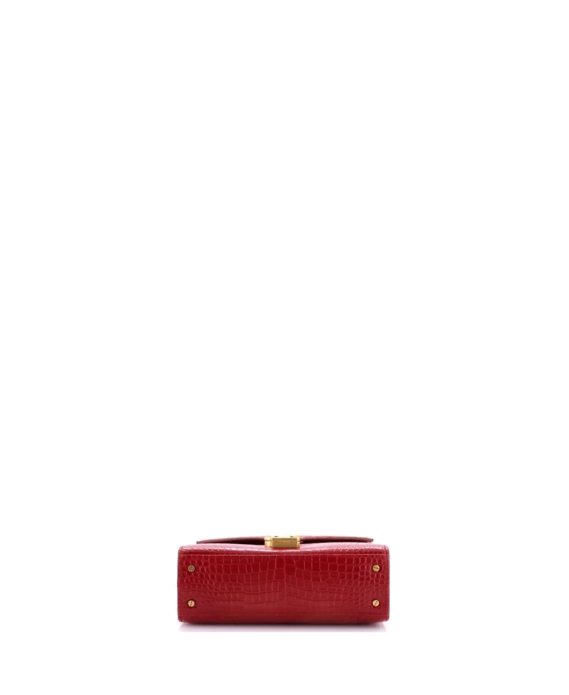 Pre-Owned Saint Laurent Mini Cassandra Top Handle Bag Embossed Leather