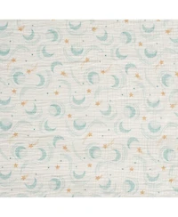 Lambs & Ivy Signature 100% Organic Cotton Muslin Celestial Fitted Crib Sheet