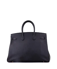 Pre-Owned Hermes Birkin 35 Handbag Black Epsom with Gold Hardware