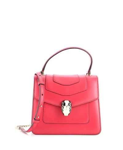 Pre-Owned Bvlgari Small Serpenti Forever Top Handle Bag Leather