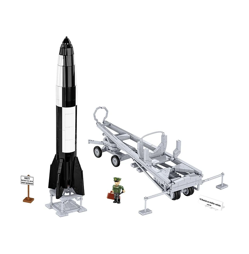 Cobi Historical Collection Wwii V2 Rocket and Transporter Executive Edition 1191-Piece Building Set, Ages 10+