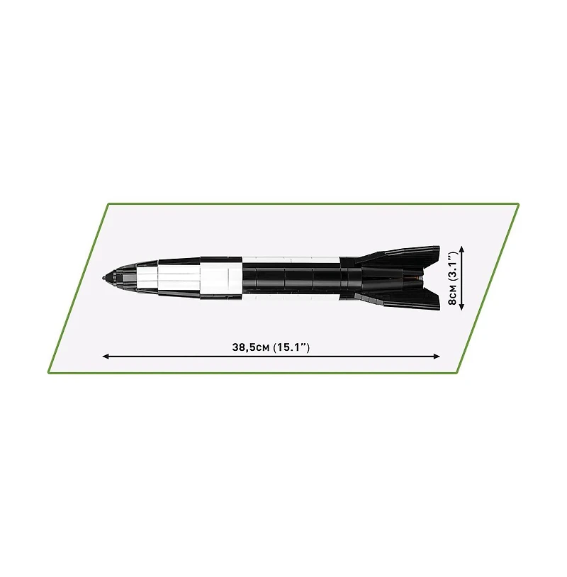 Cobi Wwii V2 Rocket Removable Casing Reveals Interior 560-Piece Building Set, Ages 9+