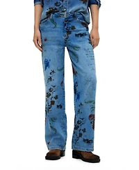 Desigual Women's Printed Straight Jeans