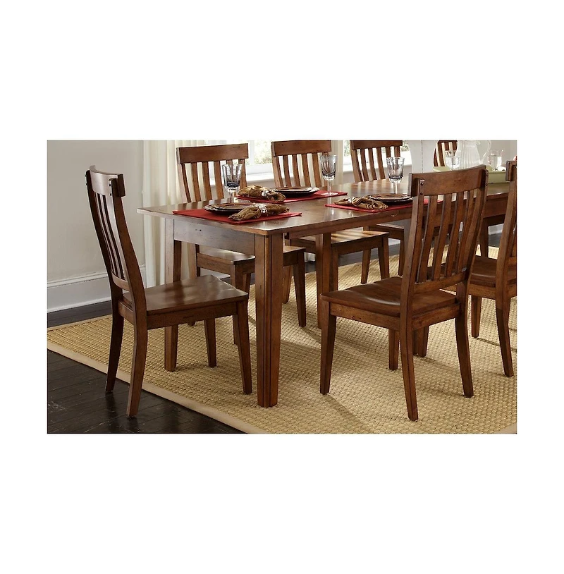 A-America Toluca Slatback Side Chair, Rustic Amber