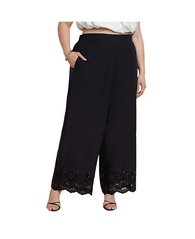 Eloquii Plus High-Rise Wide-Leg Pull-On Pants