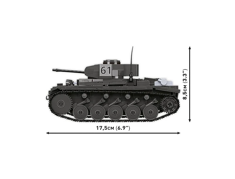 Cobi Wwii Historical Panzerkampfwagen Ii Ausf. F 813-Piece Building Set, Ages 9+
