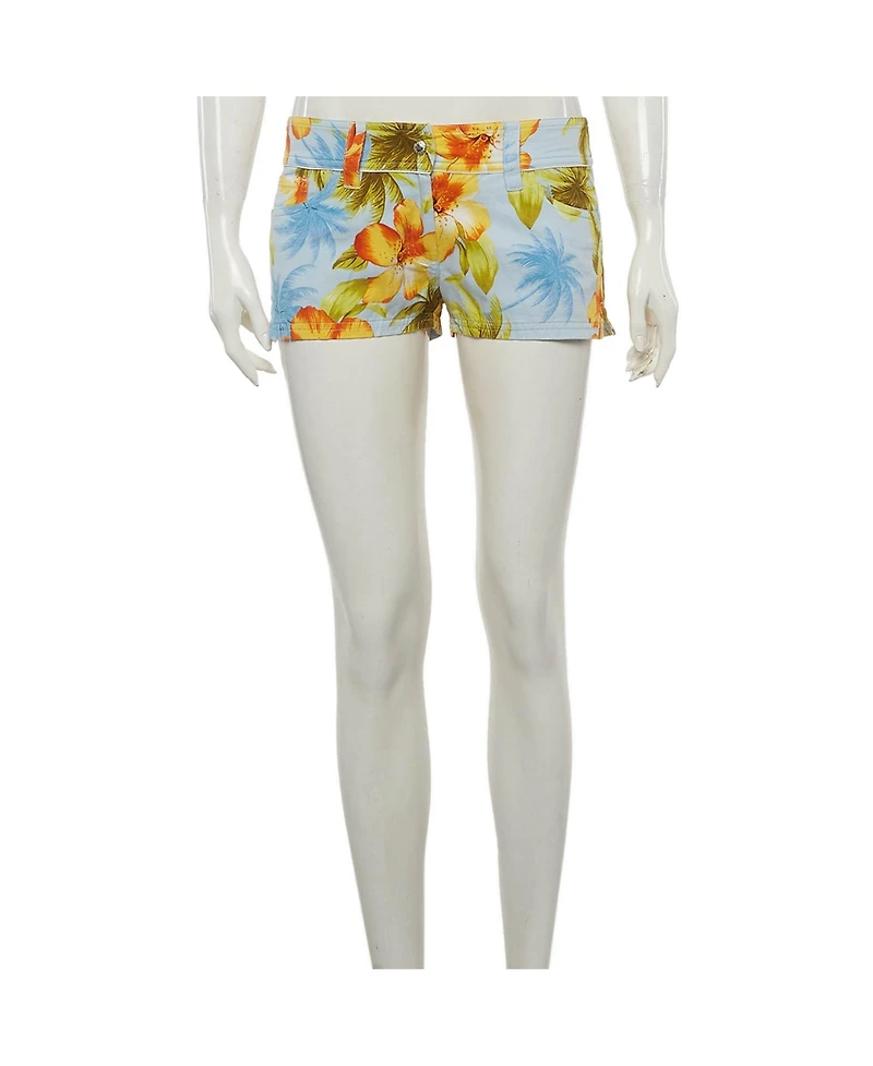 Dolce & Gabbana Women's Floral-Print Mid-Rise Denim Shorts, 7" Inseam