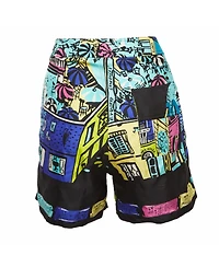 Pre-Owned Emilio Pucci Women's Printed Silk Mid-Rise Shorts, 7" Inseam