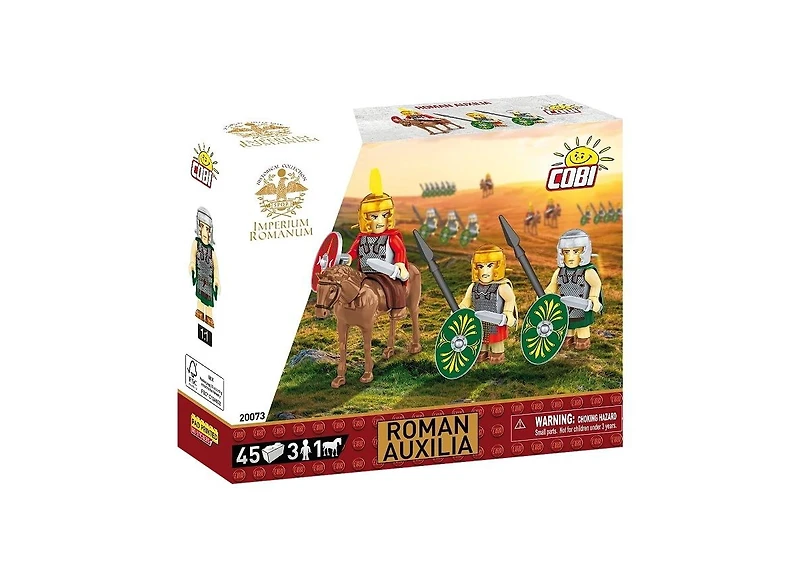 Cobi Roman Imperium Collection Roman Auxilia 45-Piece 3-Figure and Horse Building Set, Ages 5+
