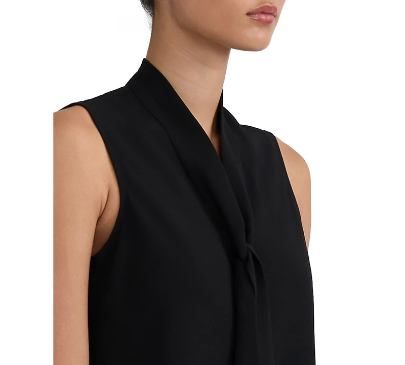 Kasper Women's Sleeveless Tie-Neck Top, Regular & Petite