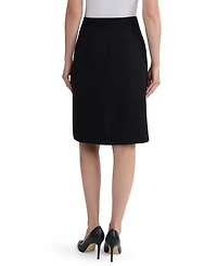 Kasper Women's Pleat-Front Crepe A-Line Skirt