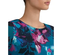 Kasper Women's Crewneck Ruffle-Sleeve Blouse
