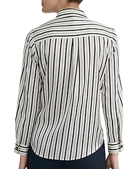 Kasper Women's Collared Button-Front Long-Sleeve Blouse