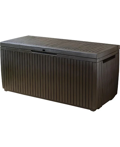 Cushry 80 Gallon Resin Outdoor Storage Box for Patio Furniture Cushions, Pool Toys, and Garden Tools with Handles