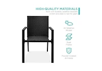 Cushry Set of 2 Stackable Outdoor Wicker Dining Chairs