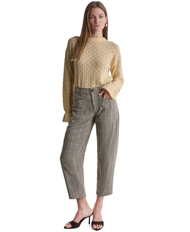 Bcbg Women's Plaid Barrel Pants