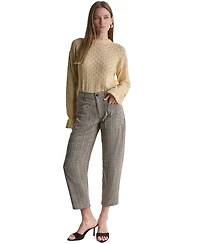Bcbg Women's Plaid Barrel Pants