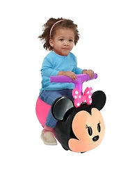 Kiddieland Zoom Zoom Ride-On Minnie with Foldable Handlebar & Interactive Dashboard, Ages 1+