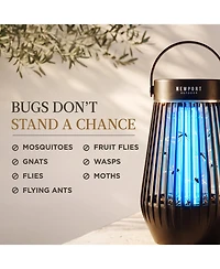 Newport Outdoor Bug Zapper for Indoor Outdoor, 1/2 Acre Coverage, IPX3 Water Resistant, 18W Uv, 4200V Grid