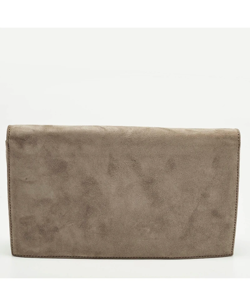 Pre-Owned Fendi Women's Logo Suede and Plexiglass Clutch Bag