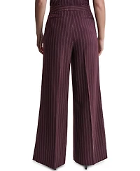 Bcbg Women's High-Rise Wide-Leg Pinstripe Pants