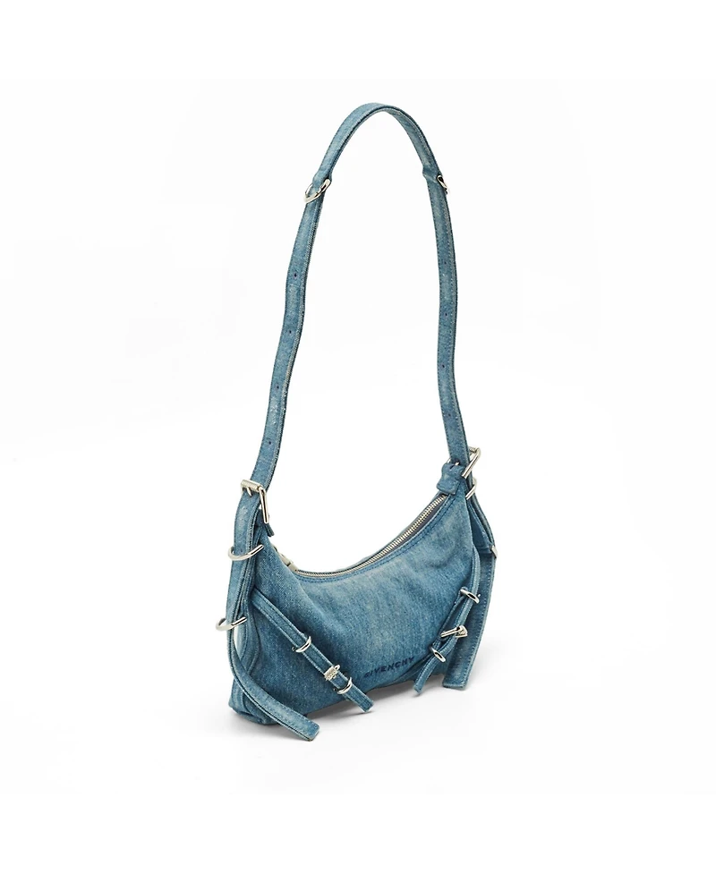 Pre-Owned Givenchy Women's Moyou Mini Denim Hobo Shoulder Bag