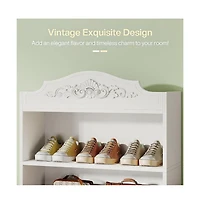 Slickblue 5 Tier Shoe Storage Organizer Cabinet for Entryway and Home