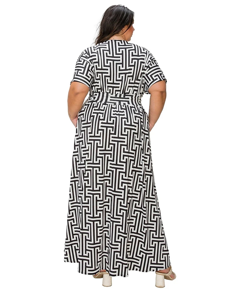 L I V D Plus Katsia Empire Waist Dress