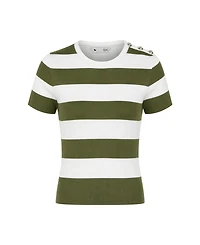 Yumi Women's Block Stripe Knitted Top