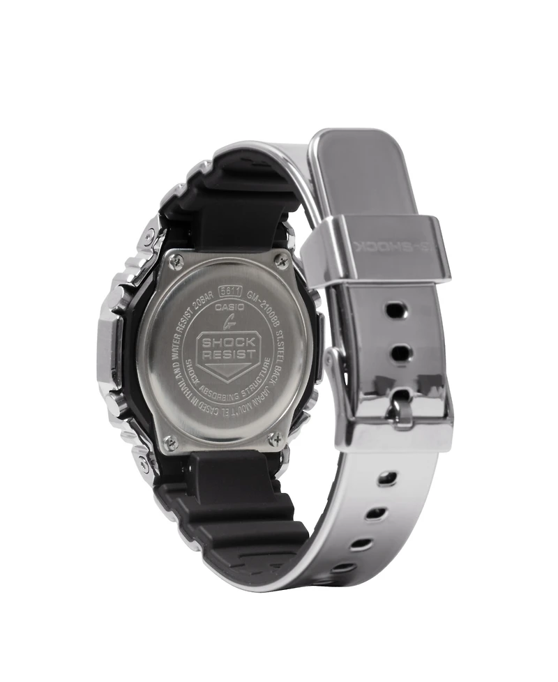 G-Shock Men's Analog Digital Silver-Tone Silicone Watch 44.4mm