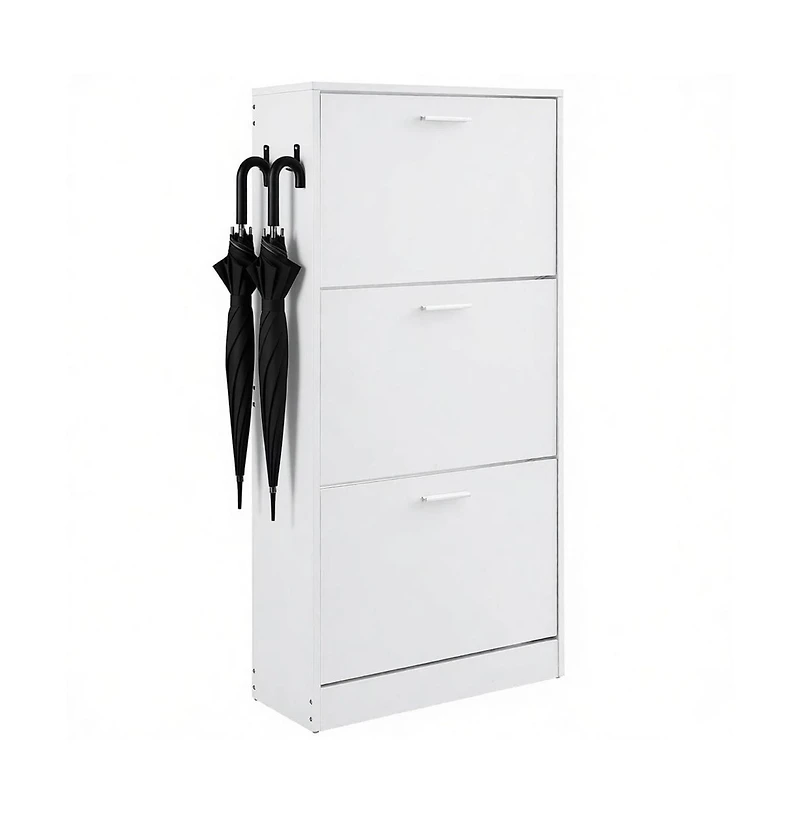 Slickblue 3 Flip Drawer Shoe Cabinet with Space-Saving Storage for Entryway