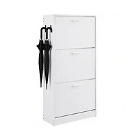 Slickblue 3 Flip Drawer Shoe Cabinet with Space-Saving Storage for Entryway