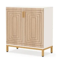 Slickblue 2 Door Shoe Storage Cabinet with Sturdy Mdf and Metal Frame