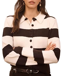 Mint Velvet Women's Striped Knit Cardigan