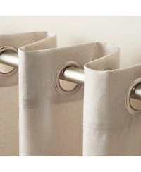 Exclusive Home Loha Linen Grommet Top Window Curtain Panel Pair
