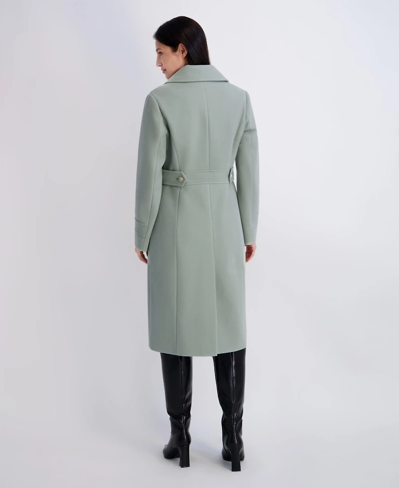 Kensie Women's Faux Wool Walker With Button Front