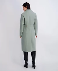Kensie Women's Faux Wool Walker With Button Front