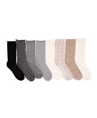 Muk Luks Women's 8 pair Pack Whisper Soft Crew Socks
