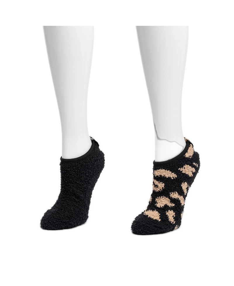 Muk Luks Women's 2 Pair Pack Low Cut Footie Cozy Socks