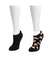 Muk Luks Women's 2 Pair Pack Low Cut Footie Cozy Socks