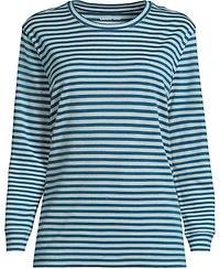 Lands' End Plus Cotton Relaxed Long Sleeve Crew Neck