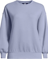 Lands' End Women's Plus Serious Sweats Oversized Long Sleeve Crew Neck Sweatshirt